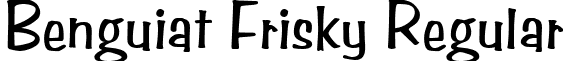 Benguiat Frisky Regular font - BenguiatFrisky.ttf