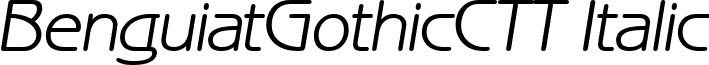 BenguiatGothicCTT Italic font - BNG46__C.ttf