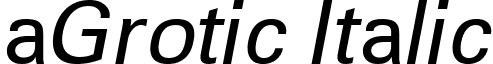aGrotic Italic font - GROT_I.ttf
