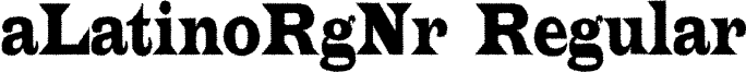 aLatinoRgNr Regular font - LATINO_6.ttf