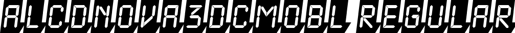 aLCDNova3DCmObl Regular font - LCDNOV_1.ttf