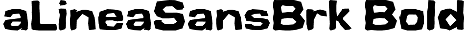 aLineaSansBrk Bold font - a.ttf