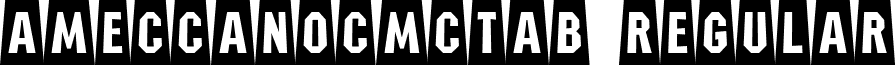 aMeccanoCmCtAb Regular font - a.ttf