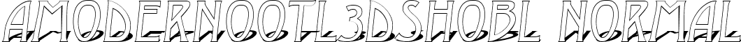 aModernoOtl3DShObl Normal font - MOD_O3SO.ttf