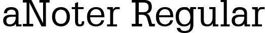 aNoter Regular font - a.ttf