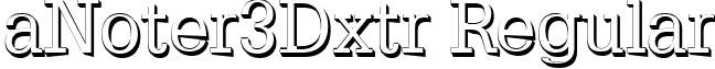 aNoter3Dxtr Regular font - a.ttf