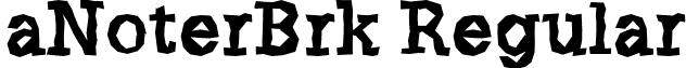 aNoterBrk Regular font - a.ttf