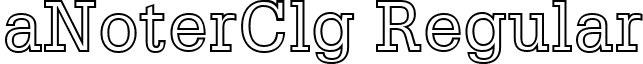 aNoterClg Regular font - a.ttf