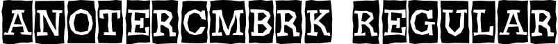 aNoterCmBrk Regular font - a.ttf