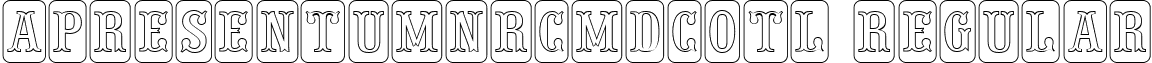 aPresentumNrCmDcOtl Regular font - PRESEN_5.ttf