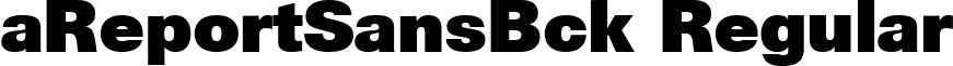 aReportSansBck Regular font - a.ttf