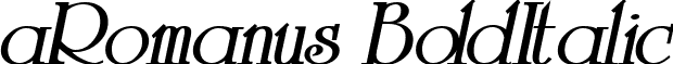 aRomanus BoldItalic font - a_Romanus BoldItalic.ttf