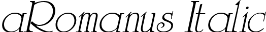 aRomanus Italic font - ROMA_I.ttf