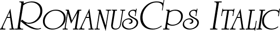 aRomanusCps Italic font - ROMA_CI.ttf