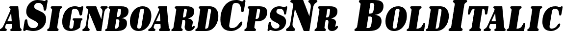 aSignboardCpsNr BoldItalic font - SIGN_CNI.ttf