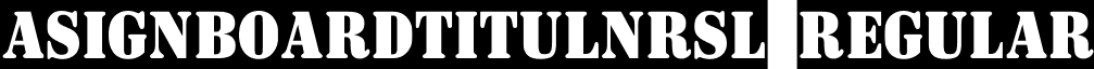 aSignboardTitulNrSl Regular font - SIGNB_11.ttf