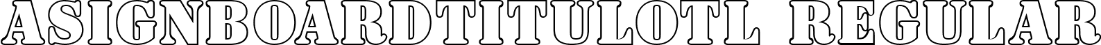 aSignboardTitulOtl Regular font - SIGNB_10.ttf