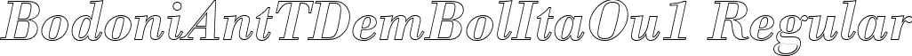 BodoniAntTDemBolItaOu1 Regular font - BodoniAntTDemBolItaOu1.ttf