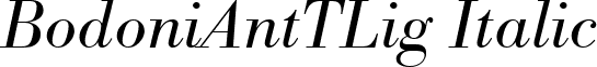 BodoniAntTLig Italic font - BodoniAntTLigItalic.ttf