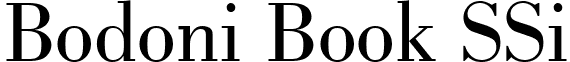 Bodoni Book SSi font - BodoniBookSSiBook.ttf