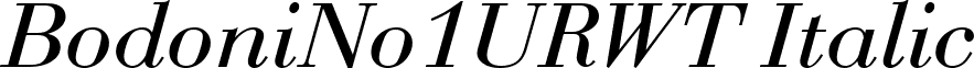 BodoniNo1URWT Italic font - BodoniNo1URWTItalic.ttf