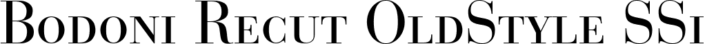 Bodoni Recut OldStyle SSi font - BodoniRecutOldStyleSSiSmallCaps.ttf