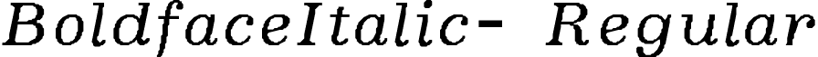 BoldfaceItalic- Regular font - BoldfaceItalic-2.ttf