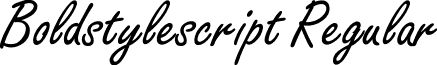 Boldstylescript Regular font - boldstyl.ttf