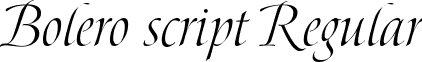 Bolero script Regular font - Boleroscript.ttf