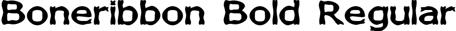 Boneribbon Bold Regular font - BONEBLD.ttf