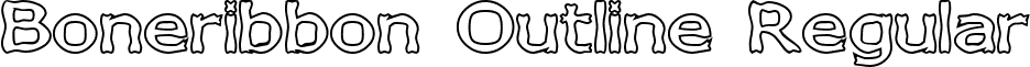 Boneribbon Outline Regular font - BoneribbonOutline.ttf