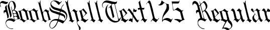 BoobShellText125 Regular font - BoobShellText125Regularttcon.ttf