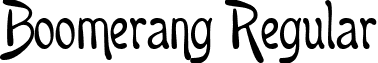 Boomerang Regular font - BOOMERAN.ttf