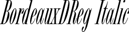 BordeauxDReg Italic font - BordeauxDRegItalic.ttf