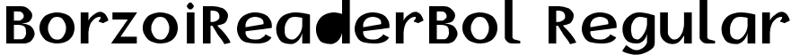 BorzoiReaderBol Regular font - BORZOIB.ttf