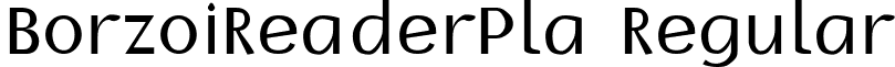 BorzoiReaderPla Regular font - BORZOI.ttf