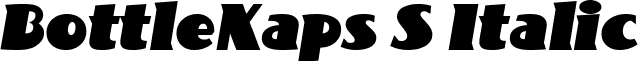 BottleKaps S Italic font - BKSI.ttf