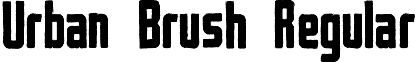 Urban Brush Regular font - Urban Brush.ttf