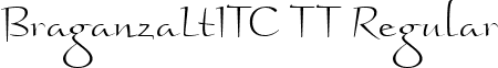 BraganzaLtITC TT Regular font - BRAGLI.ttf