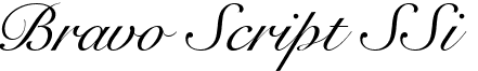 Bravo Script SSi font - BravoScriptSSi.ttf