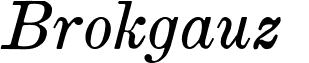 Brokgauz & Efron font - BrokgauzEfron-Italic.ttf