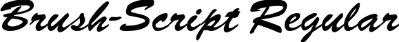 Brush-Script Regular font - BRUSH.ttf