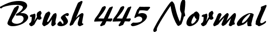 Brush 445 Normal font - Brush445Normal.ttf