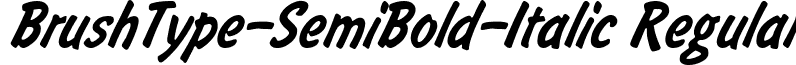 BrushType-SemiBold-Italic Regular font - BRUSHTYP.ttf