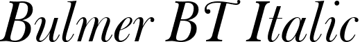 Bulmer BT Italic font - BulmerBTItalic.ttf