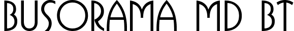 Busorama Md BT font - busorama medium bt.ttf