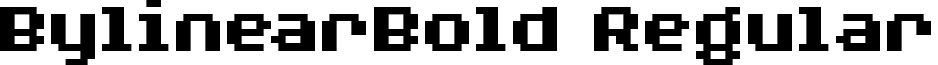 BylinearBold Regular font - BYLIB.ttf