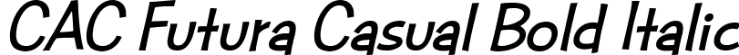 CAC Futura Casual Bold Italic font - CACFuturaCasualBoldItalic.ttf