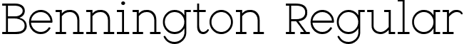 Bennington Regular font - BENNINGT.ttf