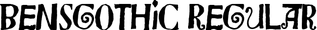 Bensgothic Regular font - BENSGOTH.ttf